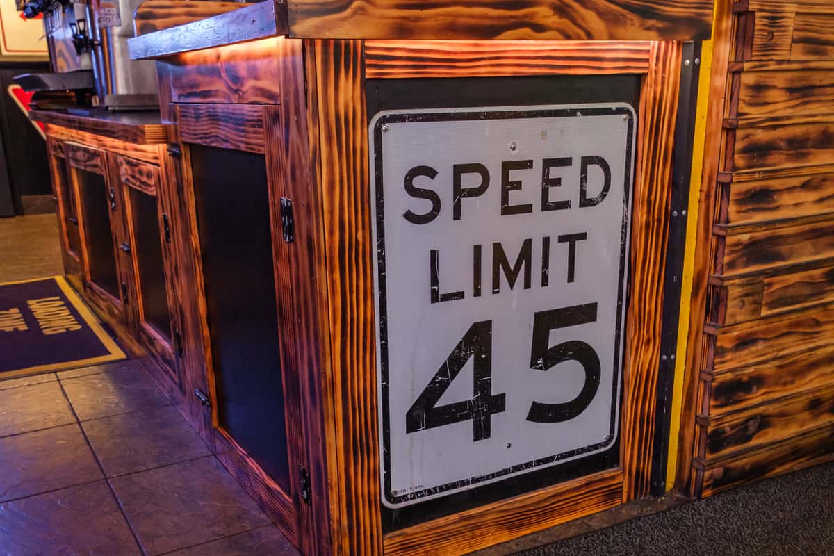 Speed Limit 45 sign