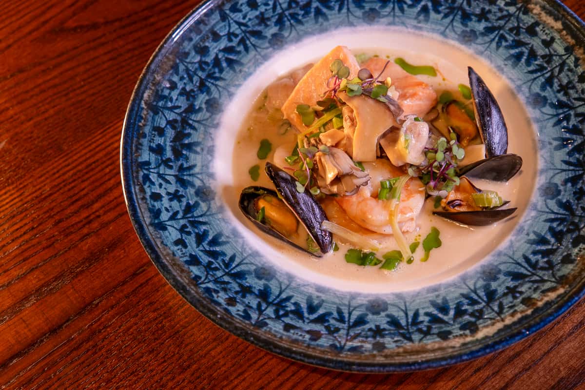 Closeup of seafood