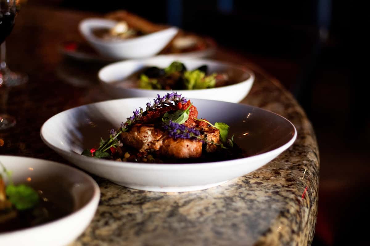 a table with multiple dishes