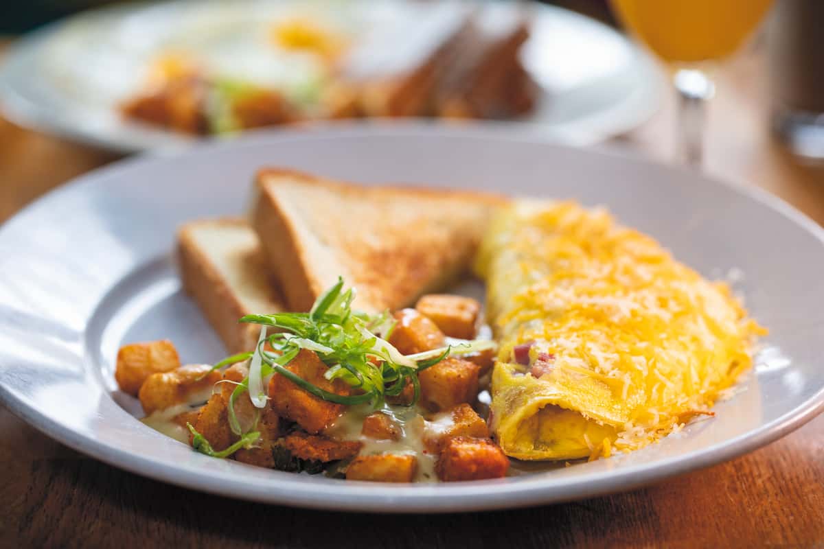 Toast and omelet