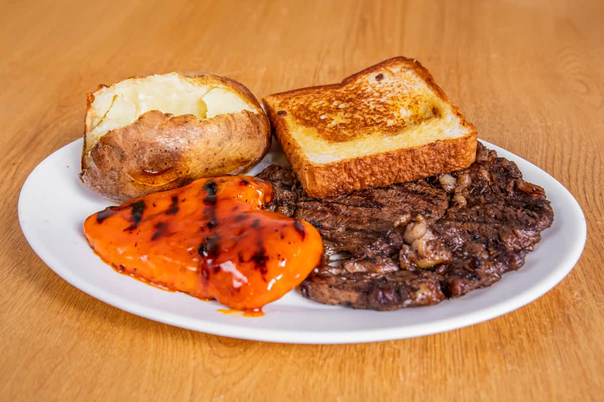 steak and chicken