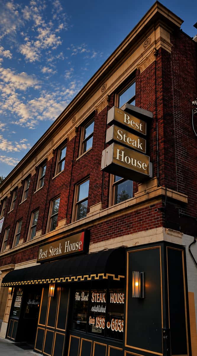 best steak house restaurant front