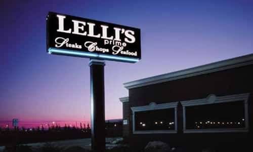 outdoor sign at lelli's