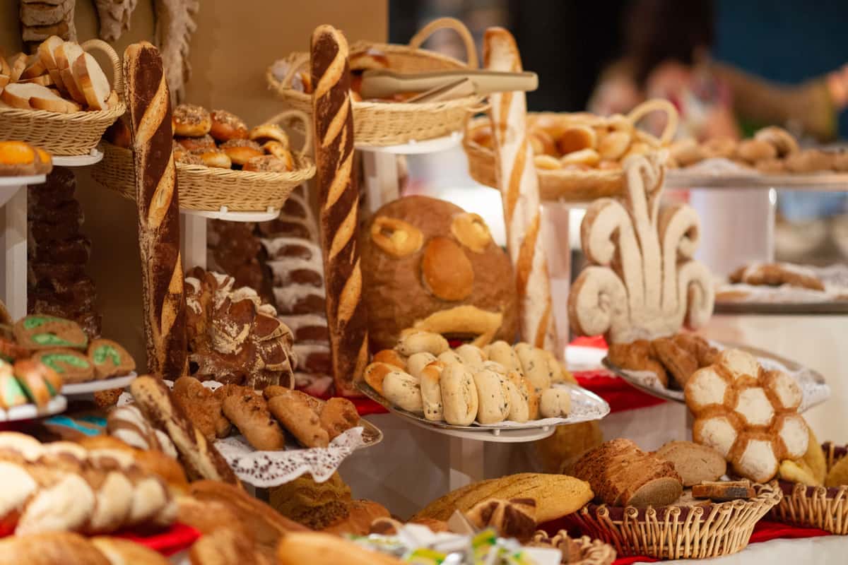 Pastries on display