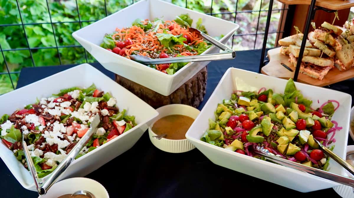 catered lunch on the Rabbit Hole deck