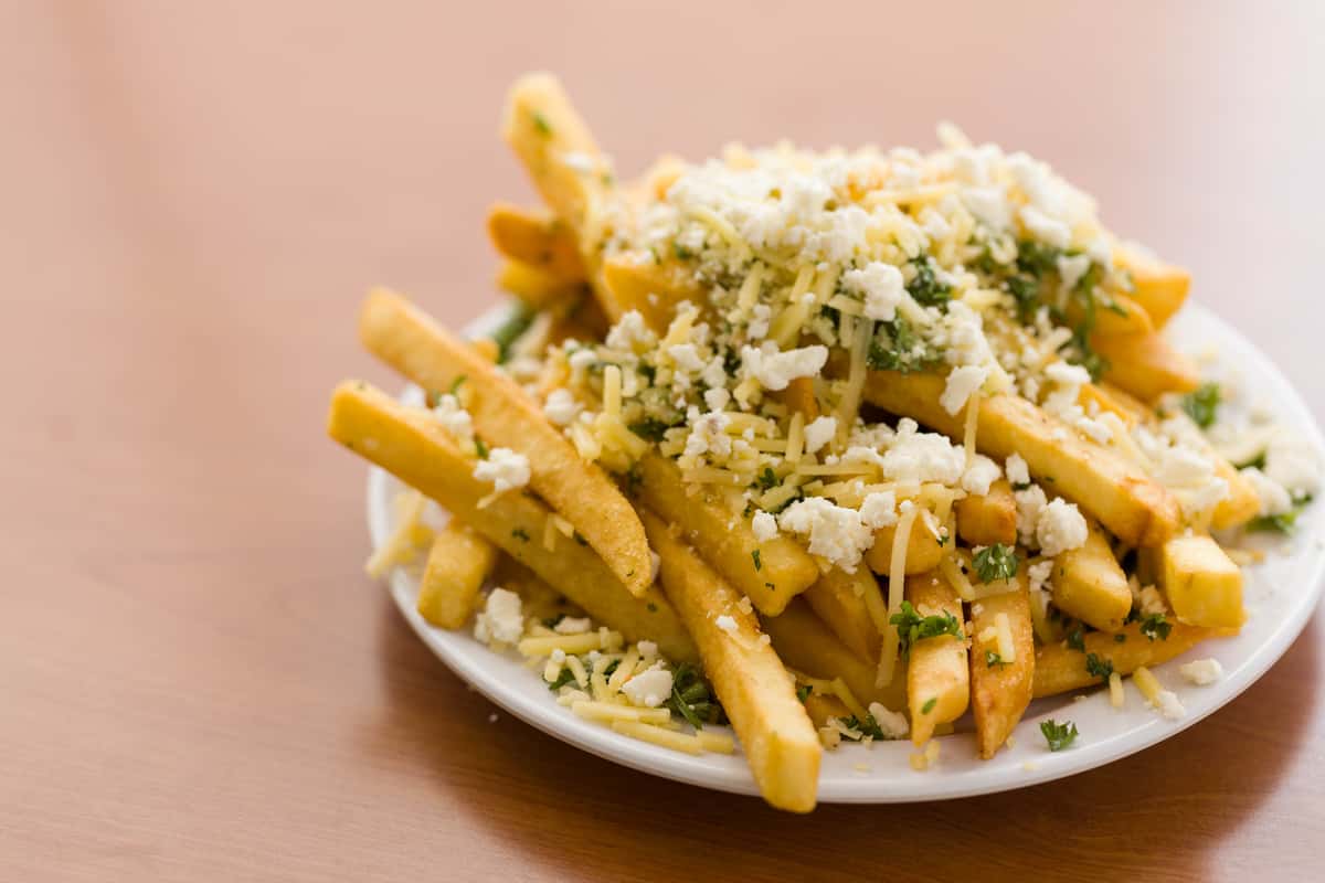 Mediterranean Fries at Chicken Dijon in Torrance