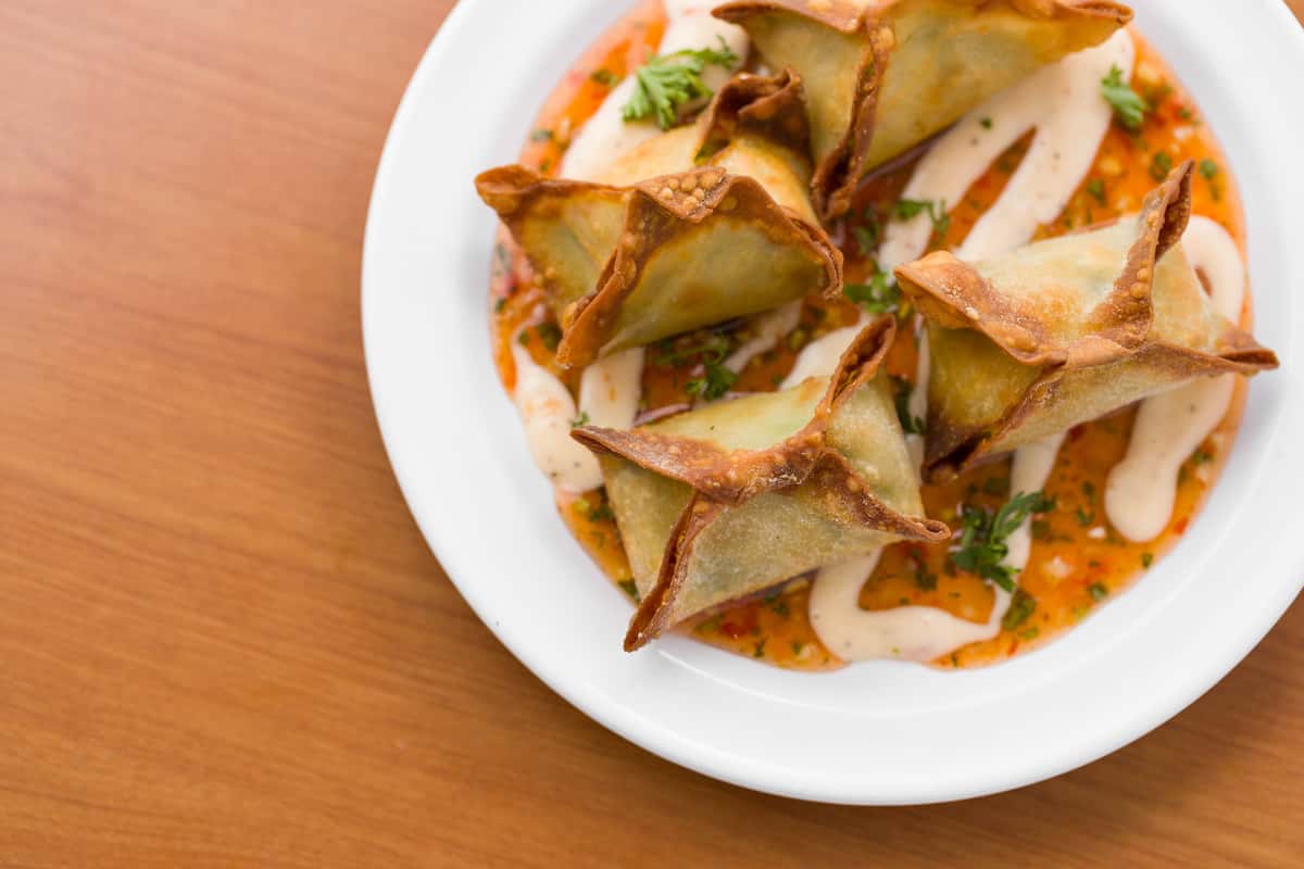 avocado wontons at chicken dijon in el segunado and renondo beach, ca