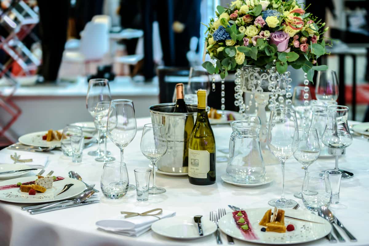 table setup for a party