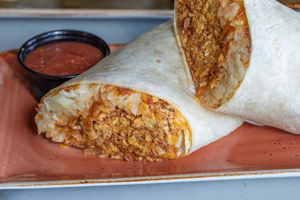 Chorizo Burrito Main Menu Septembers Taproom and Eatery Bar