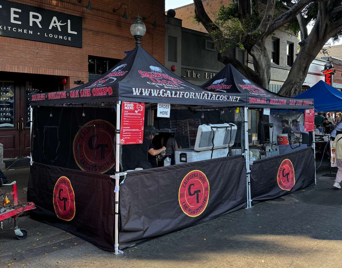 Catering taco booth