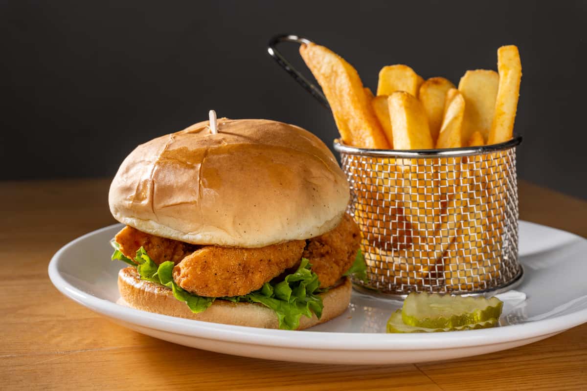 Crispy Chicken Sandwich and fries
