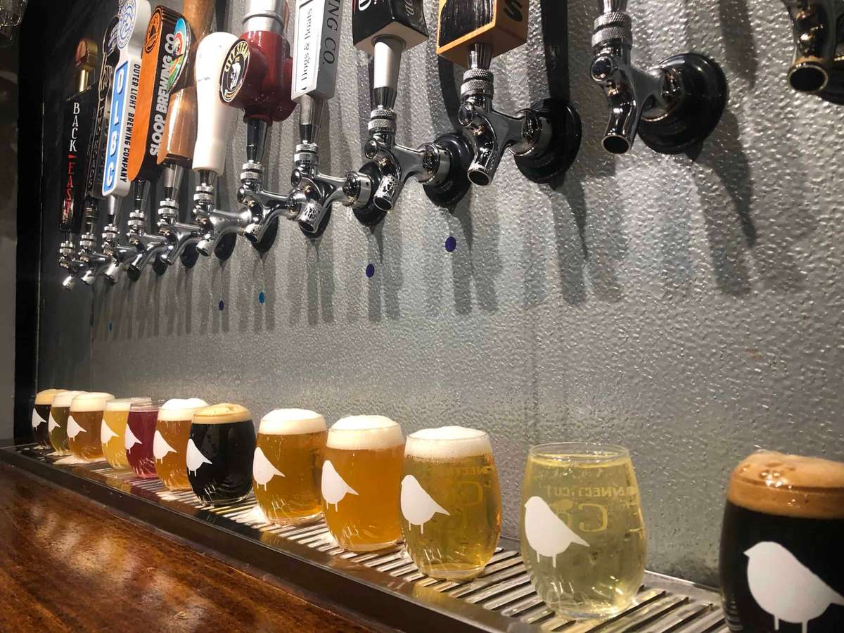 Craft beer taps