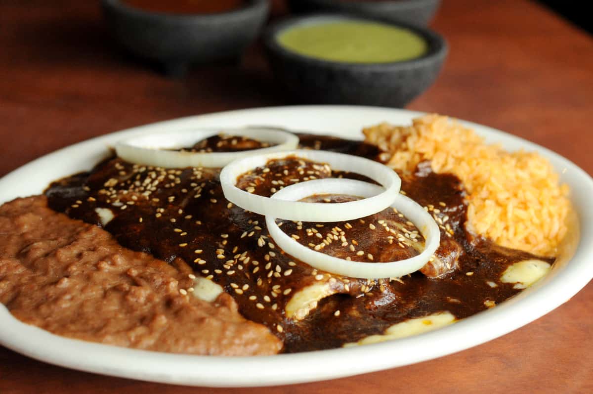 Enchilada with mole