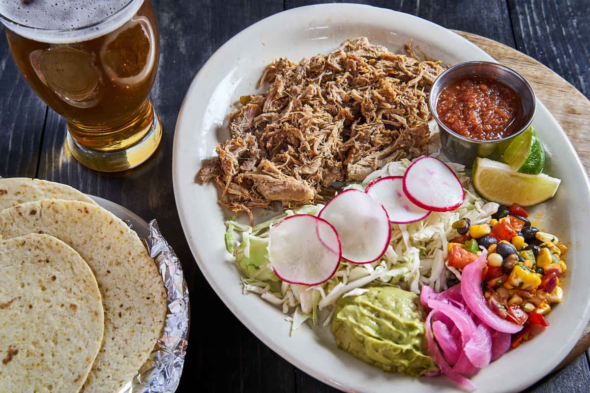 Smoked Pork Shoulder Tacos Eat PHX Beer Co. Brewery in AZ