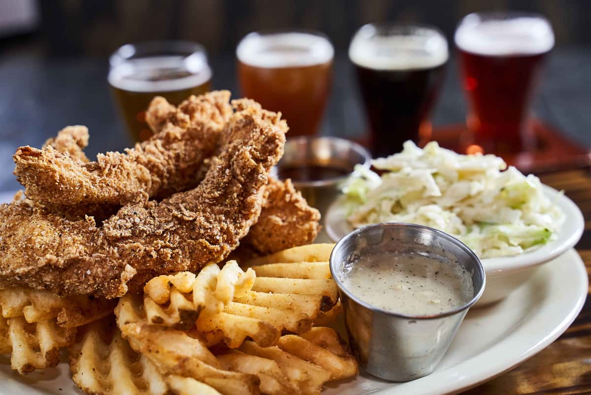 Southern Fried Chicken Strips Eat PHX Beer Co. Brewery in AZ