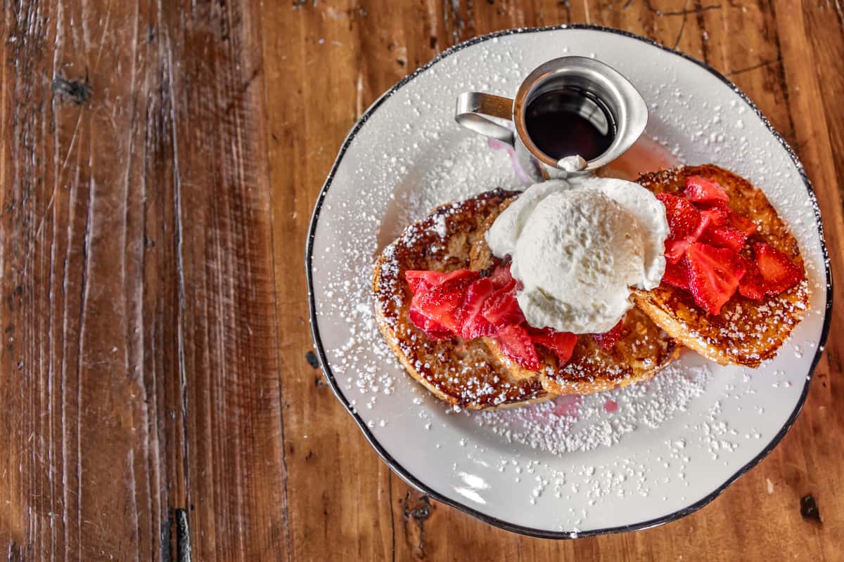 The Sojourner, a french toast dish at the Sassy Biscuit
