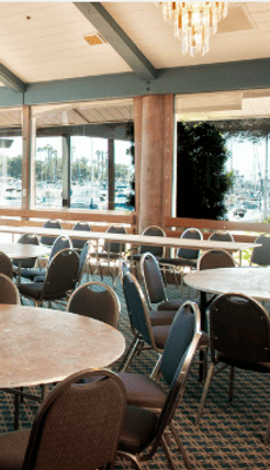 Interior view of a room inside Marina Village Conference Center
