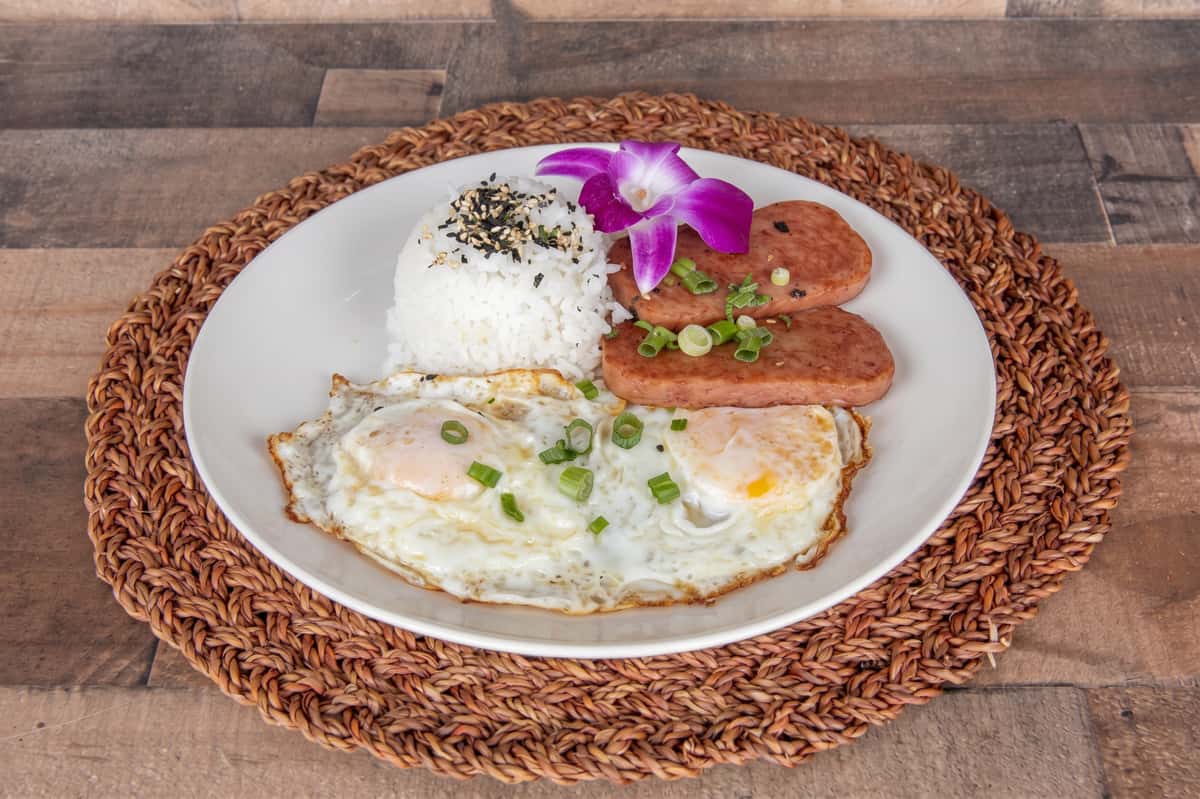Spam and Egg plate