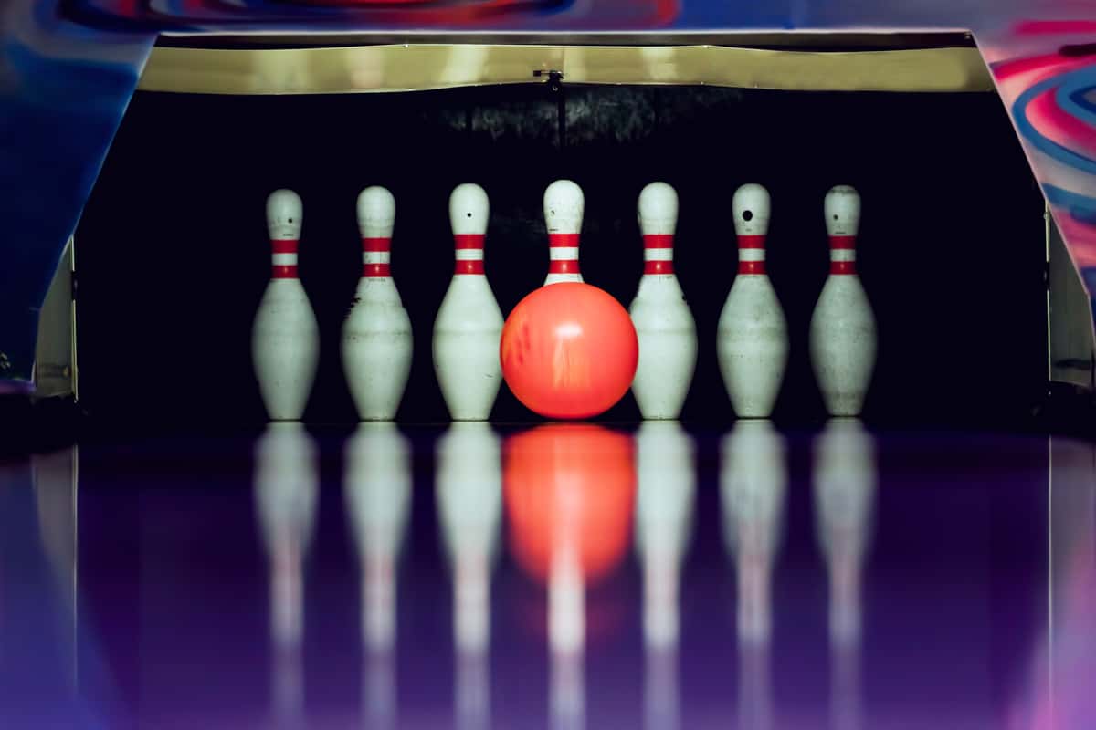 Bowling Ball and Bowling Pins