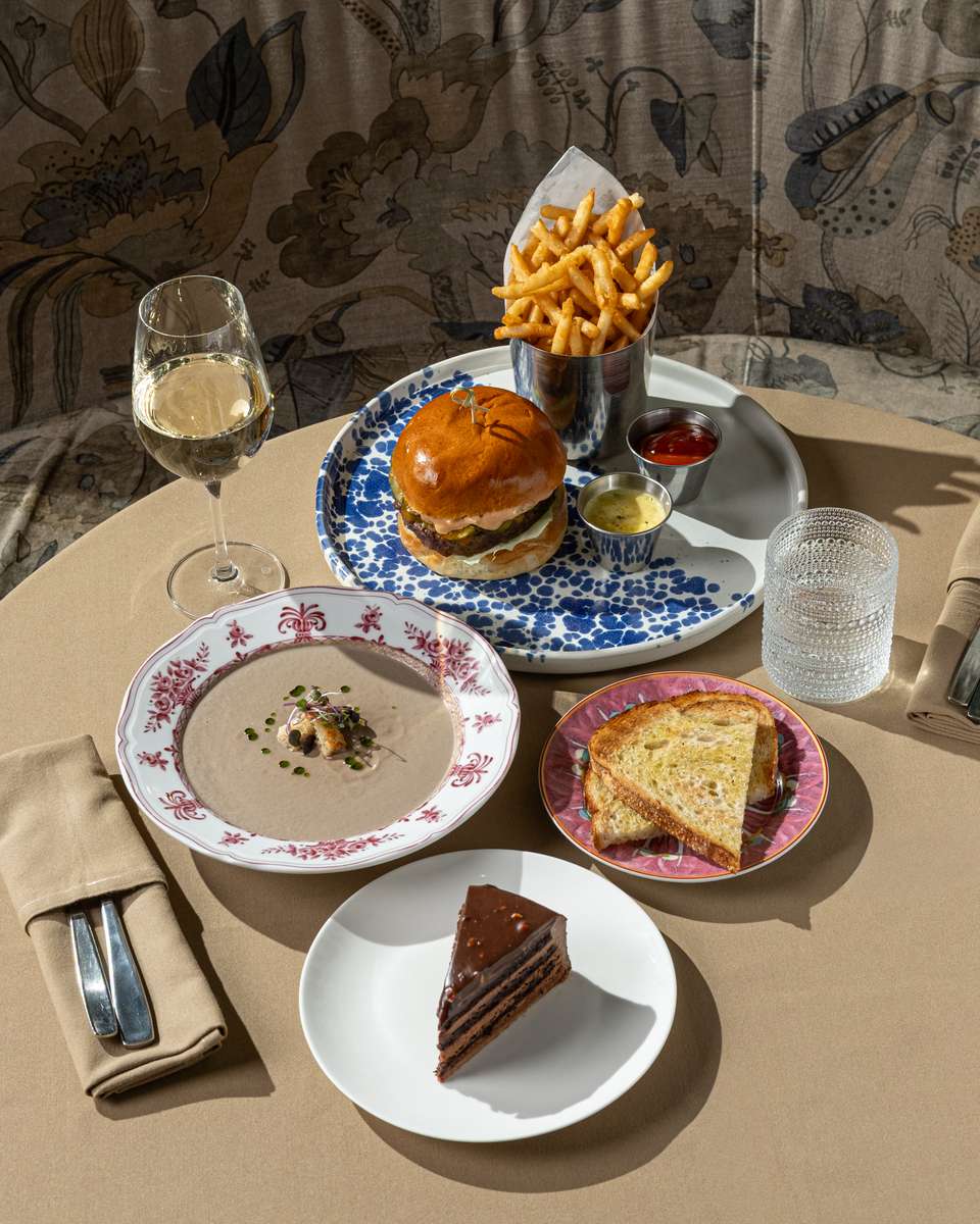 The lunch you actually look forward to. A rich truffle mushroom soup, our signature burger, and decadent finish- Chocolate Envy. Now part of our upgraded prix fixe
