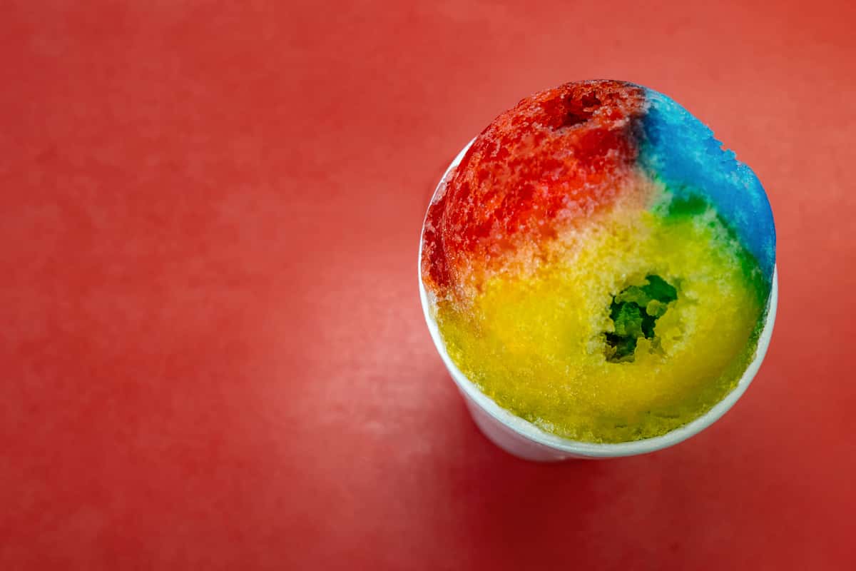 Rainbow slushie