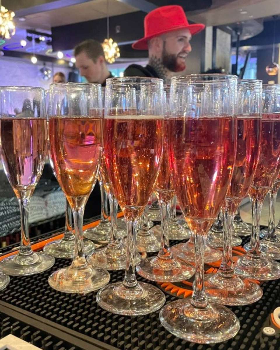 glasses of cocktails