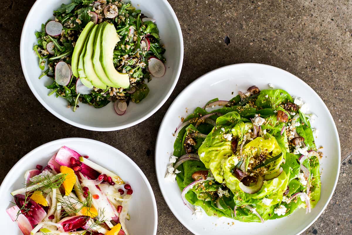 three salads