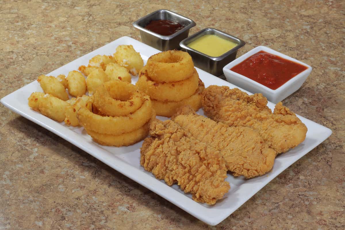 Chicken and onion rings