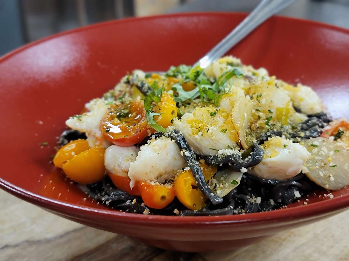 Crab Sauce - Squid Ink Pasta