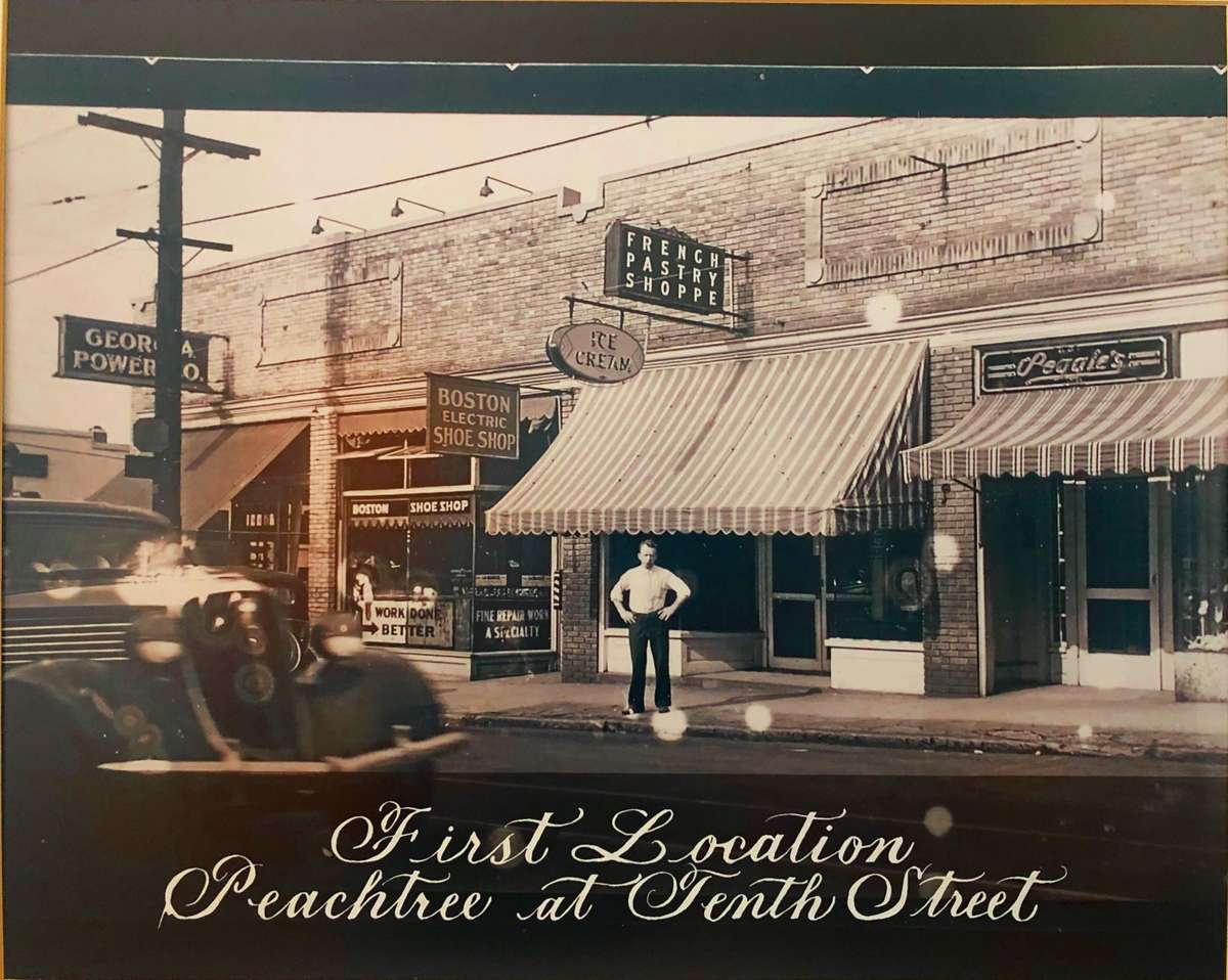 Historic photo of the first location at Peachtree & 10th Street