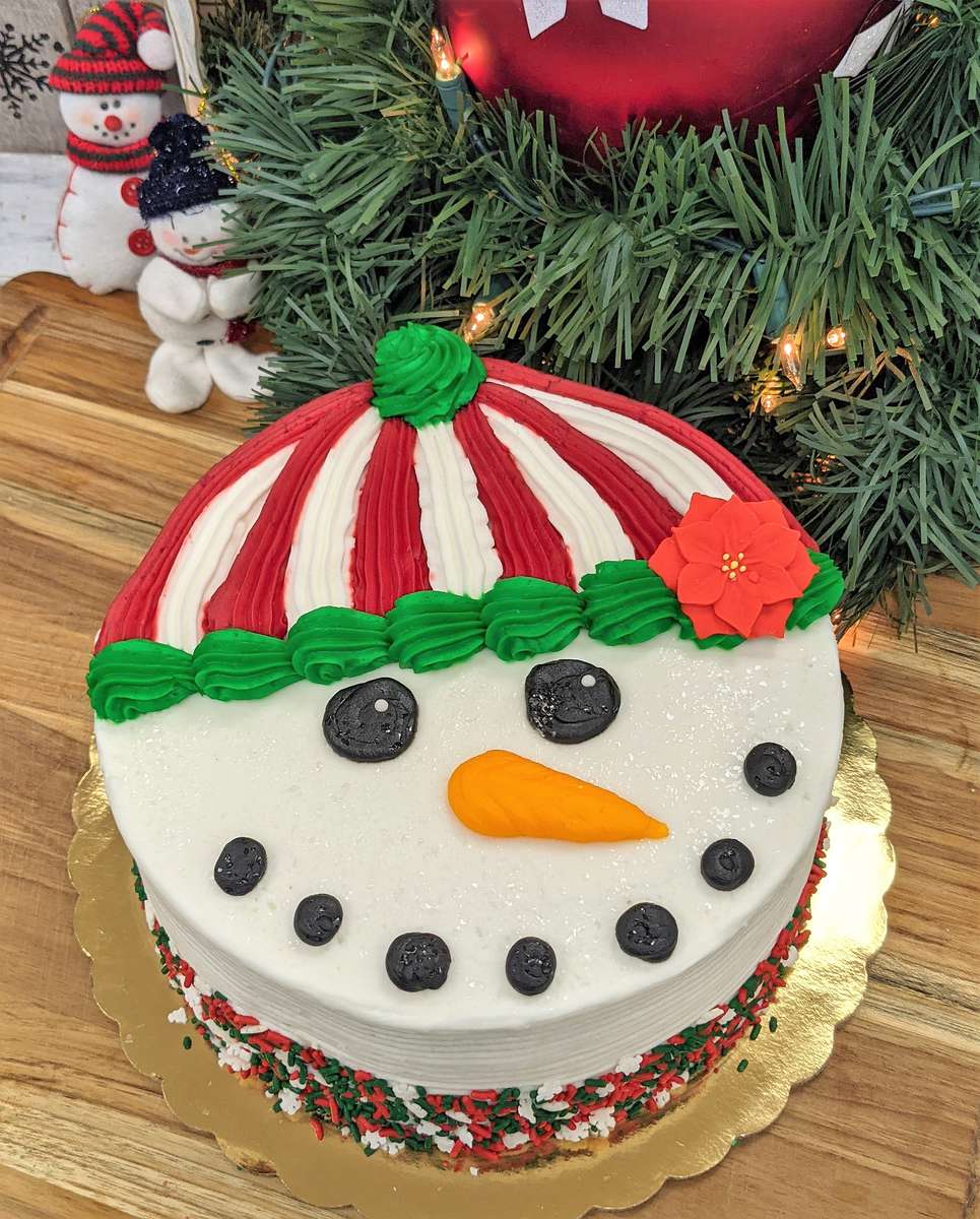 Order Snowman Christmas Fondant Cake Online : DIZOVI Bakery
