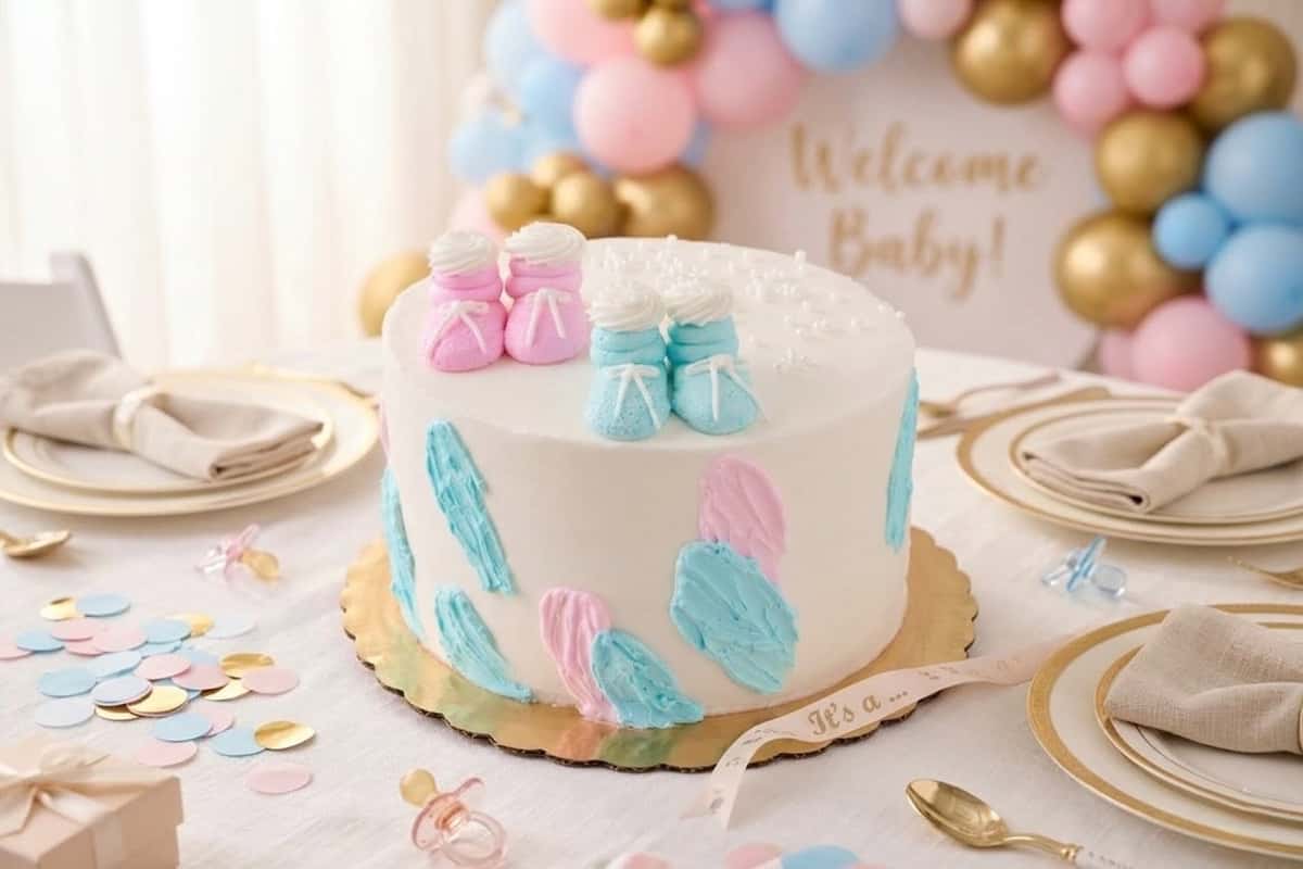 Gender reveal cake
