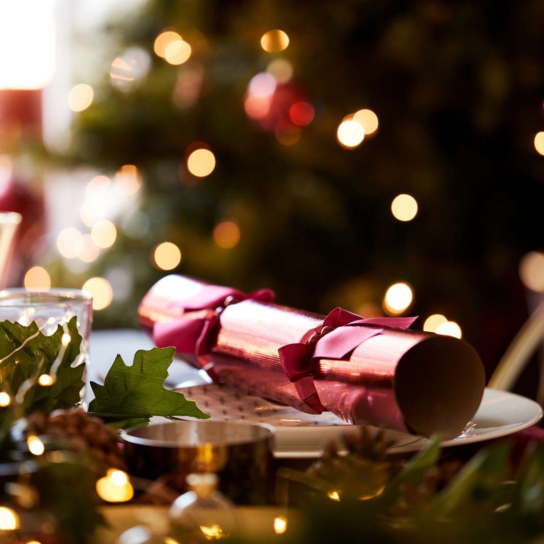 Close up of Christmas table