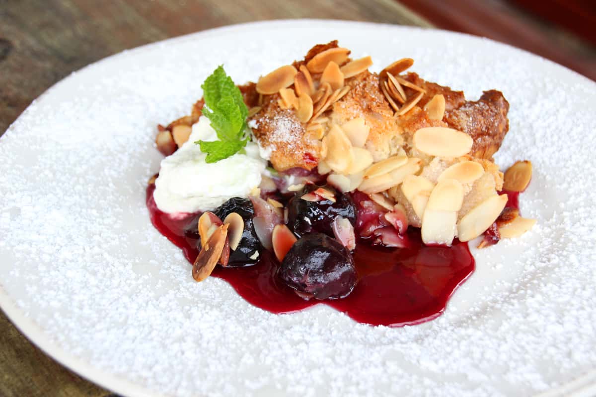 Cherry Almond Bread Pudding