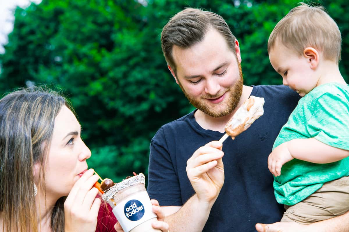 Odd Fodder customers enjoying desserts together
