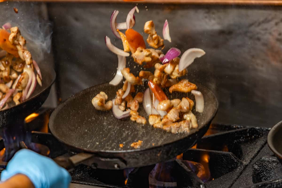 man cooking