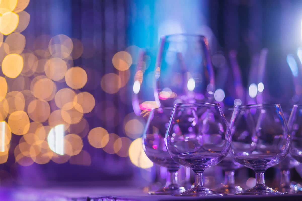 Close-up of whiskey glasses