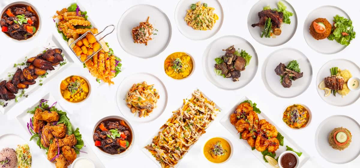 display of food