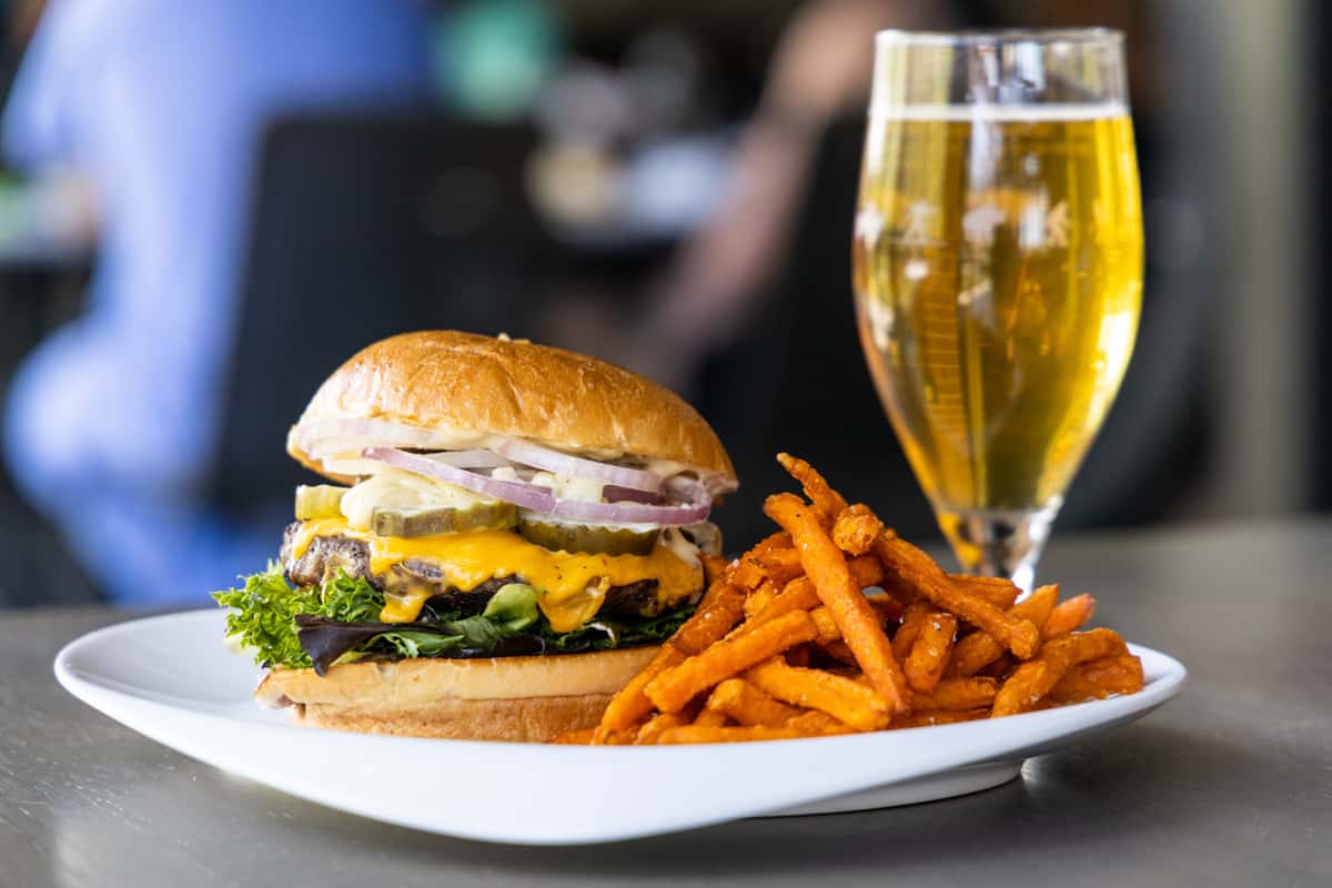 burger and beer