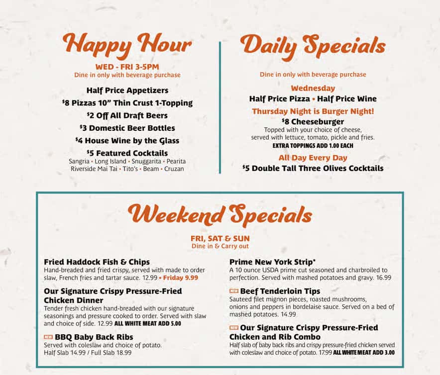 Specials at the Snuggery