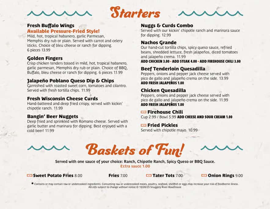 Appetizers at the Snuggery