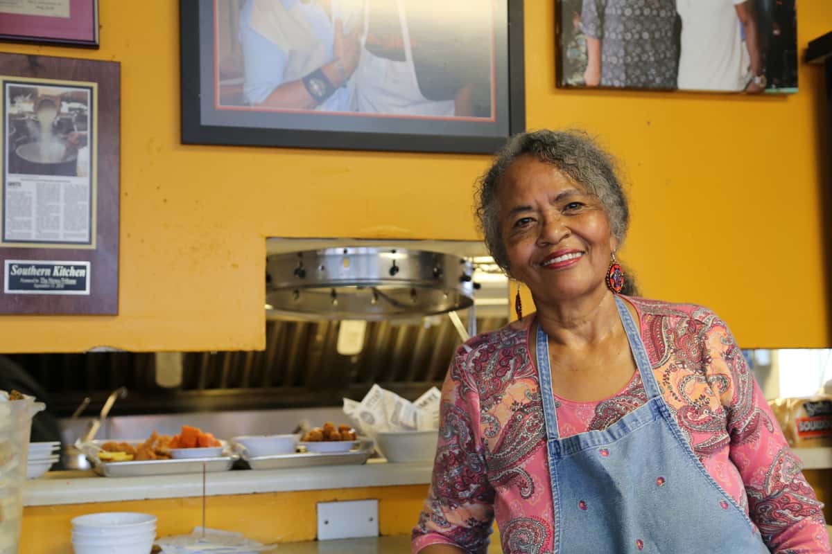 Here is a photo of Gloria Martin, owner of Southern Kitchen in Tacoma, Washington.