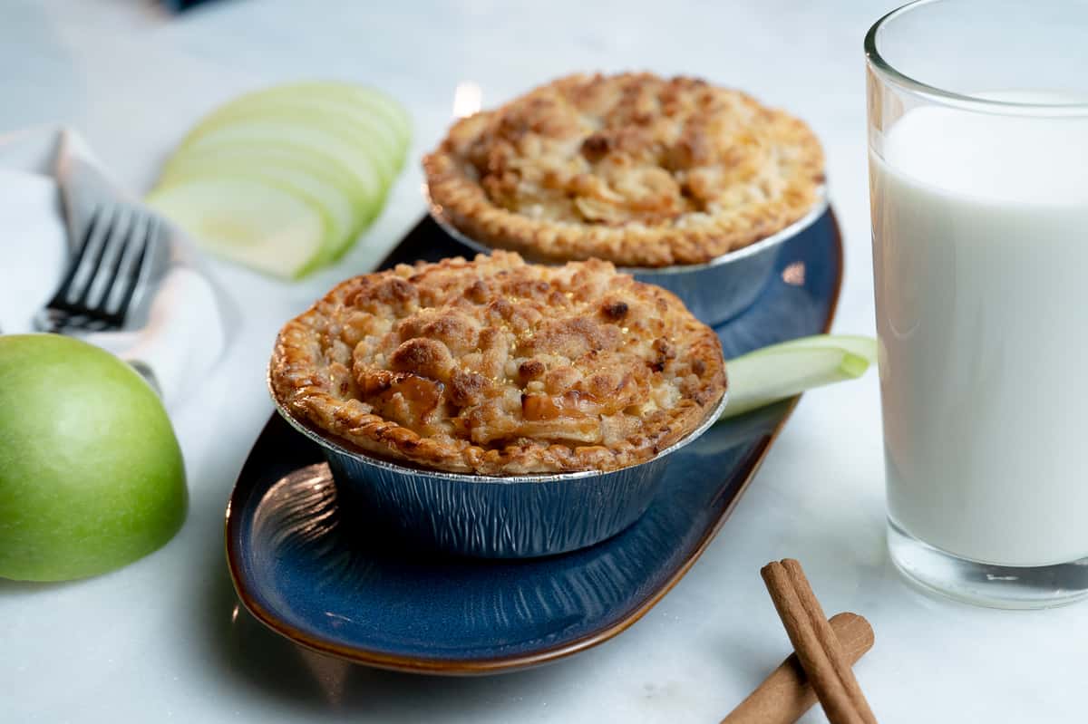 Two pies on top of a plate