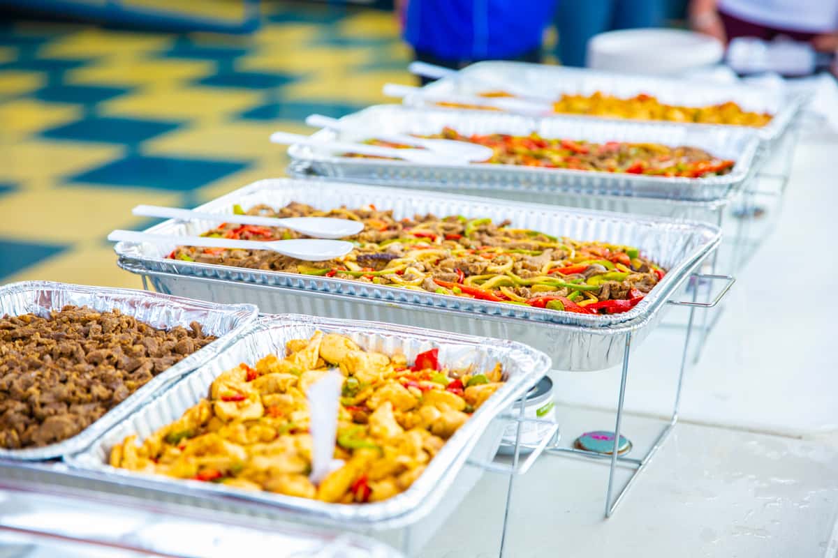 Authentic mexican food catering trays for a large event