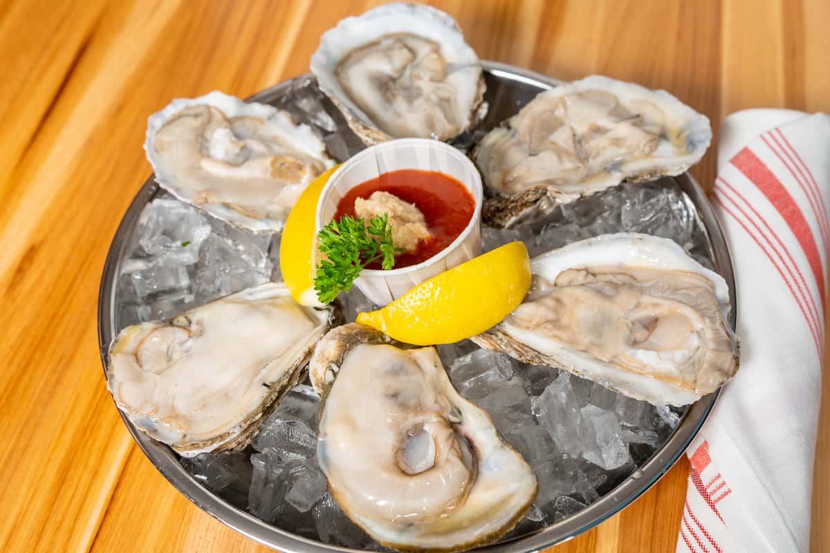 Oysters On The Half Shell Dinner Menu O Brien s Crabhouse