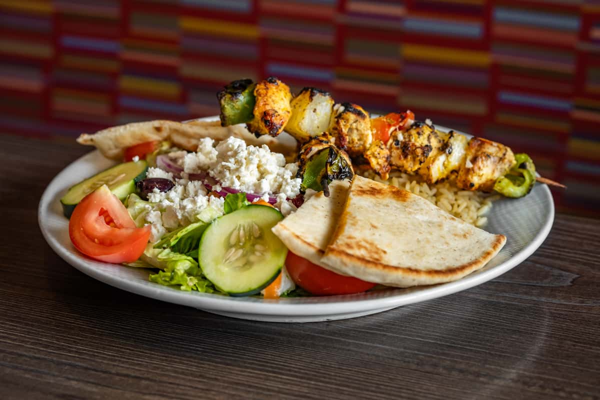 chicken kabob platter