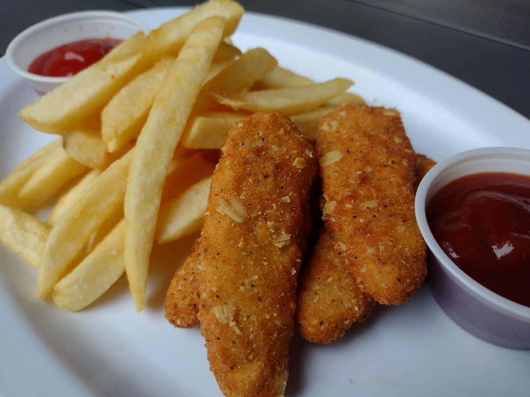 Beyond "Chicken" Steps with Choice of Fries