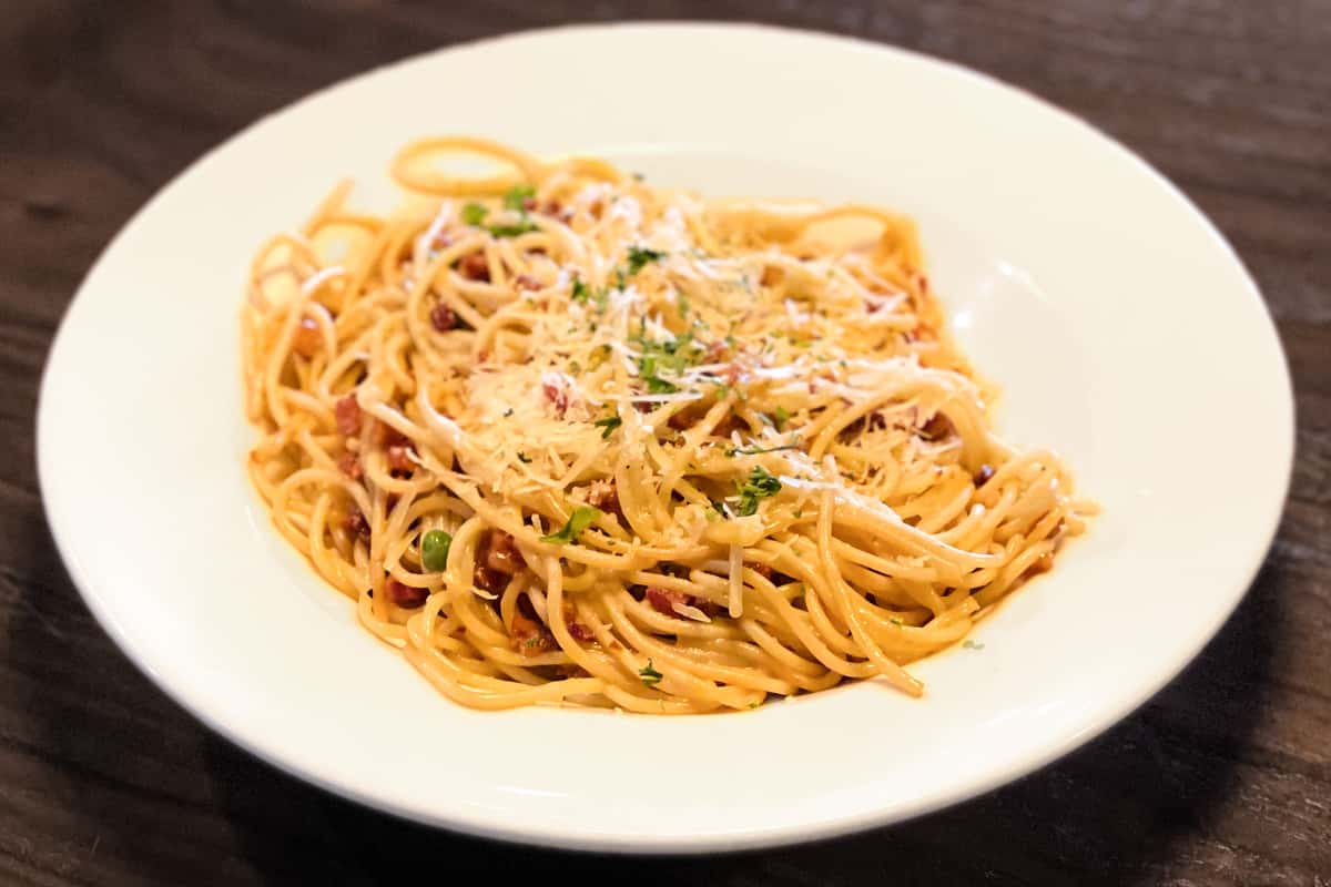 Spaghetti Carbonara - Dinner - DiCicco's Italian Restaurant: Traditional  Homestyle Italian Dining