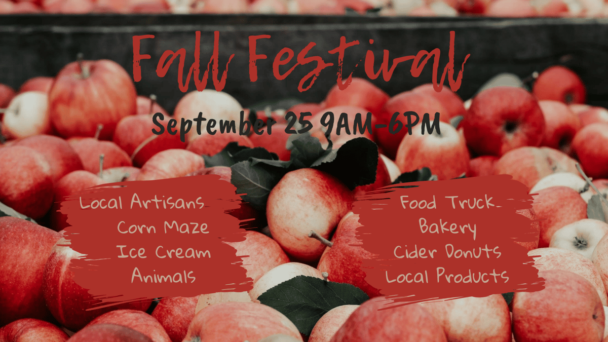 Fall Festival Flyer with Apple Background