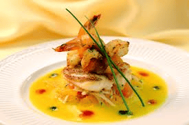 cooked shrimp in butter sauce